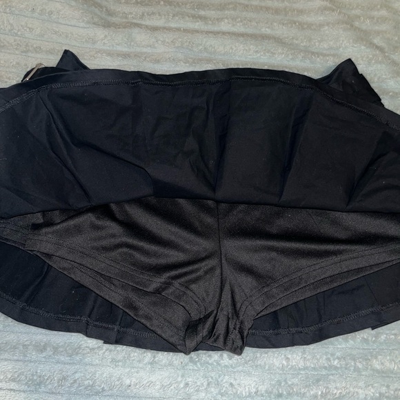 Black Mini Skirt with Shorts - Picture 2 of 4